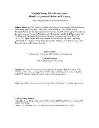 It's Only Wrong If It's Transactional: Moral Perceptions of Obfuscated