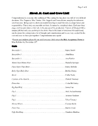Shrek Jr. Cast and Crew List!