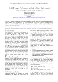 Ext4 File System Performance Analysis in Linux Environment