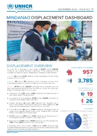 Mindanao Displacement Dashboard SEP 2020