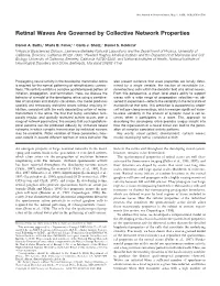 Retinal Waves Are Governed by Collective Network Properties