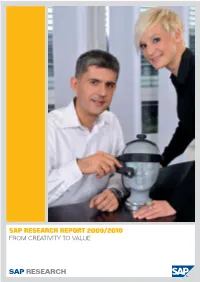 SAP Research Report 2009/2010 I Imprint and Learn More ©2010 SAP AG