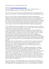 The Dismeasure of Art. an Interview with Paolo Virno Published at Http