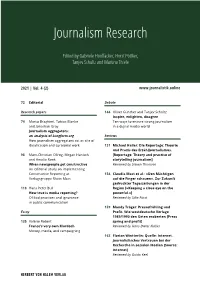 Journalism Research 2/2021 72 Editorial