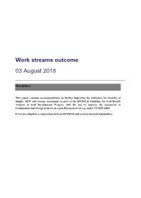 Outcome of Workstreams Organised With