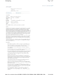 Page 1 of 2 Job Opening 12/10/2020