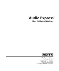 Audio Express User Guide
