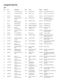 Complete Fleet List