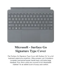 Microsoft - Surface Go Signature Type Cover