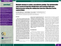 Multiple Veining in a Paleo–Accretionary Wedge: the Metamorphic Rock Record of Prograde Dehydration and Transient High Pore- GEOSPHERE, V