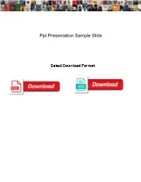 Ppt Presentation Sample Slide