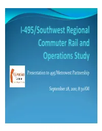 Presentation to 495/Metrowest Partnership