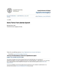 Some Terms from Liberian Speech