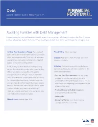 Avoiding Fumbles with Debt Management