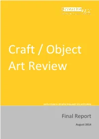 Craft/Object Art Review Final Report 2014