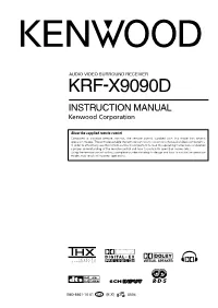 Krf-X9090d Instruction Manual