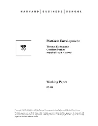 Platform Envelopment Working Paper