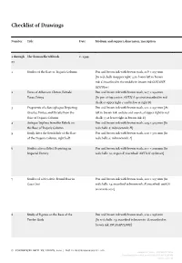 Downloaded from Brill.Com09/24/2021 04:36:47AM Via Free Access Checklist of Drawings 629 Checklist of Drawings