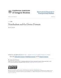 Nondualism and the Divine Domain Burton Daniels
