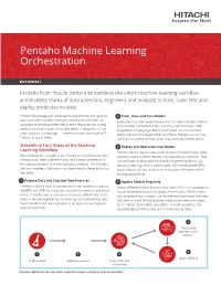 Pentaho Machine Learning Orchestration