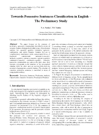 Towards Possessive Sentences Classification in English – the Preliminary Study