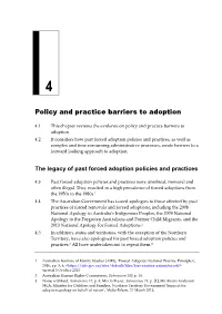 Chapter 4: Policy and Practice Barriers to Adoption