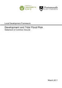 Development and Tidal Flood Risk Statement of Common Ground