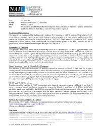 Guidance for Troubled Debt Restructurings for March 31-June 30 Statutory Financial Statements and Related Interim Risk-Based Capital Filings (Where Required)