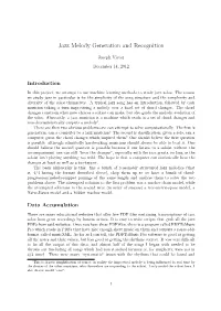 Jazz Melody Generation and Recognition