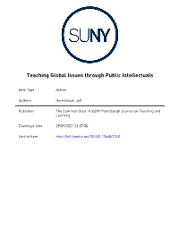 “Teaching Global Issues Through Public Intellectuals” in 2011 And