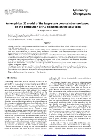 An Empirical 3D Model of the Large-Scale Coronal Structure Based on the Distribution of Hα ﬁlaments on the Solar Disk