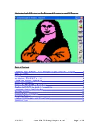 Displaying Apple II Double Lo-Res Bitmapped Graphics in a Cc65 C Program
