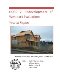HOPE VI Redevelopment of Westpark Evaluation