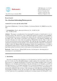 On a Fractional Alternating Poisson Process