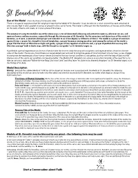 St Benedict Sheet