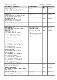 Subject to Change Pending Confirmation from Licence Holder
