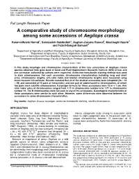 A Comparative Study of Chromosome Morphology Among Some Accessions of Aegilops Crassa
