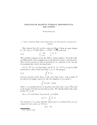 NON-LINEAR ELLIPTIC PARTIAL DIFFERENTIAL EQUATIONS 1. The
