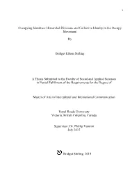 Occupying Identities: Hierarchal Divisions and Collective Identity in the Occupy Movement