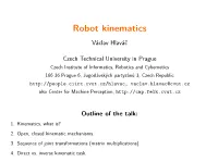 Robot Kinematics