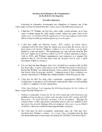 Decision and Findings of the Commissioner in the Red Sox Investigation