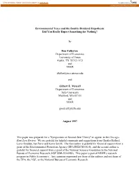 Environmental Taxes and the Double-Dividend Hypothesis: Did You Really Expect Something for Nothing?