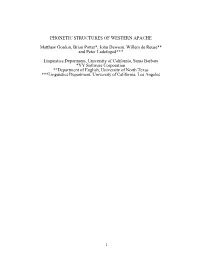 Phonetic Structures of Western Apache