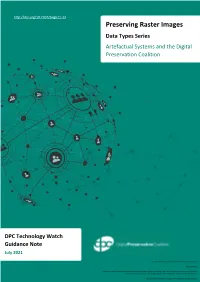 Preserving Raster Images Data Types Series Artefactual Systems and the Digital Preservation Coalition