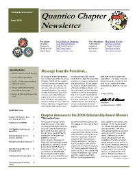 Quantico Chapter Newsletter