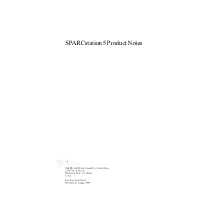 Sparcstation 5 Product Notes—August 1994 Sbus Compatibility
