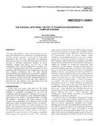The Survival Spectrum: the Key to Transition Engineering of Complex Systems
