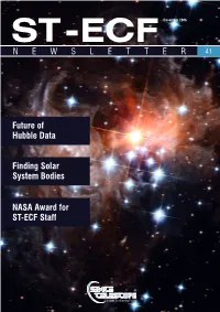 Future of Hubble Data NASA Award for ST-ECF Staff Finding Solar