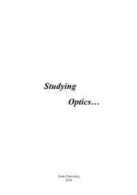(Geometrical) Optics …………………………………