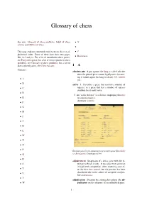 Glossary of Chess